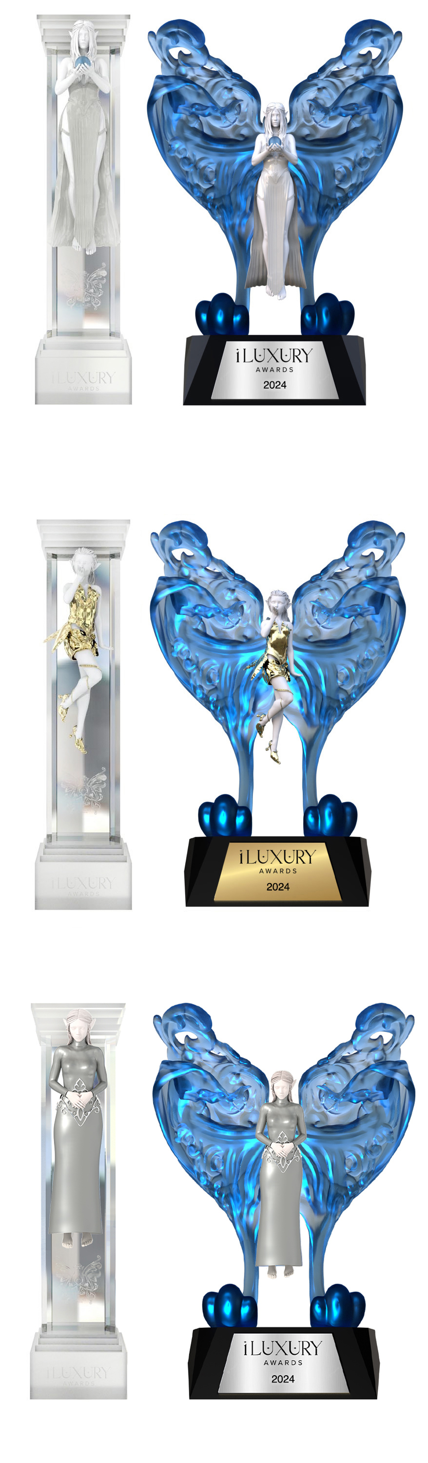 iLuxury Awards Statuettes, iLuxury Awards Winner Statuette