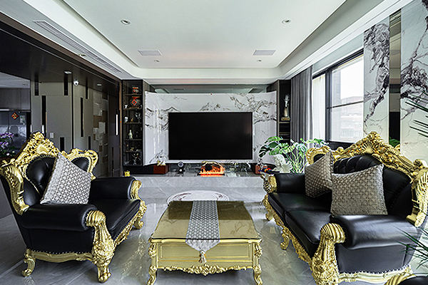 Internation Luxury Awards Winner - A Contemporary Dialogue of Gold and Space by F Y chengjing design studio